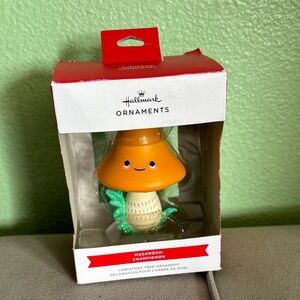 Hallmark Mushroom Ornament - Orange and Green